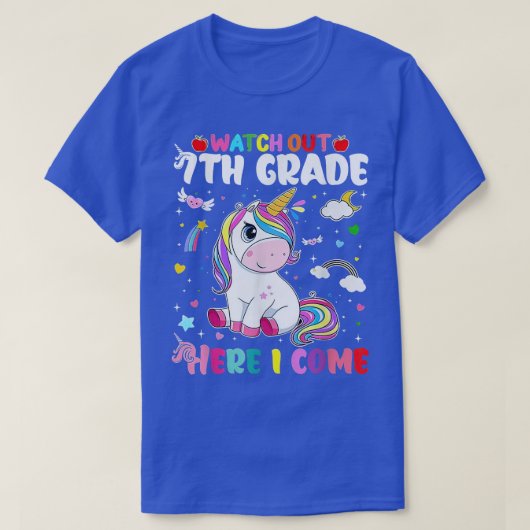 Scに戻るユニコーンこ来この7年生を見る Tシャツ (デザイン正面)