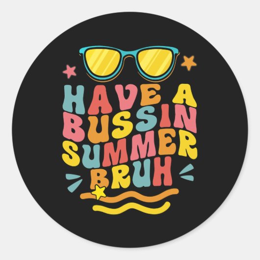 Scの最後の日に出たバッシンの夏の先生 ラウンドシール (正面)