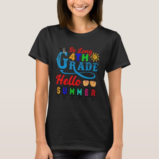 Scの最後の日の長い4年生こんにちは夏の時間 Tシャツ (正面)