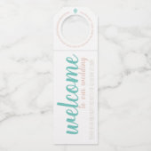 SCの結婚式のワイン ボトルネックタグ (正面)