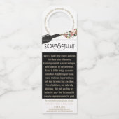 SCの結婚式のワイン ボトルネックタグ (裏面)