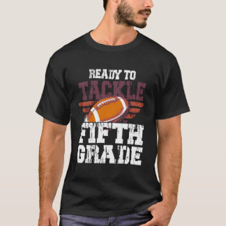 Scの5年生サッカー初日に挑戦する準備ができている Tシャツ