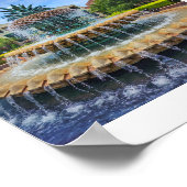 SCポスター、チャールストンの有名なパイナップル噴水 ポスター (角)