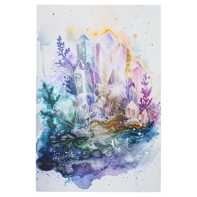 *~*SC3植物花フローラ曼荼羅結晶 メタルプリント (正面)