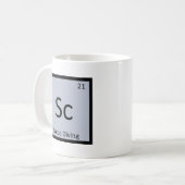 Sc - ダイビング 周期表 コーヒーマグカップ (正面左)