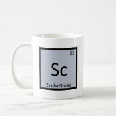 Sc - ダイビング 周期表 コーヒーマグカップ (左)