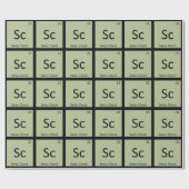 Sc - フキダシ菜の化学記号 ラッピングペーパー (フラット)