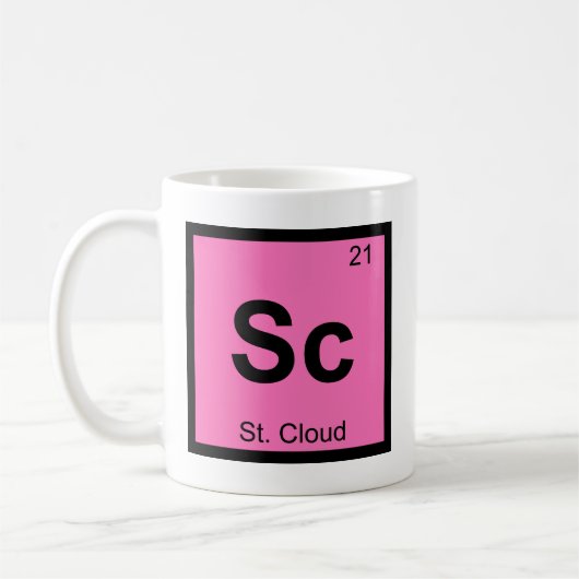 Sc - ミネソタ州セントクラウド 化学周期表 コーヒーマグカップ (左)