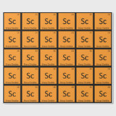 Sc - 濃厚チェダーチーズ 化学周期表 ラッピングペーパー (フラット)
