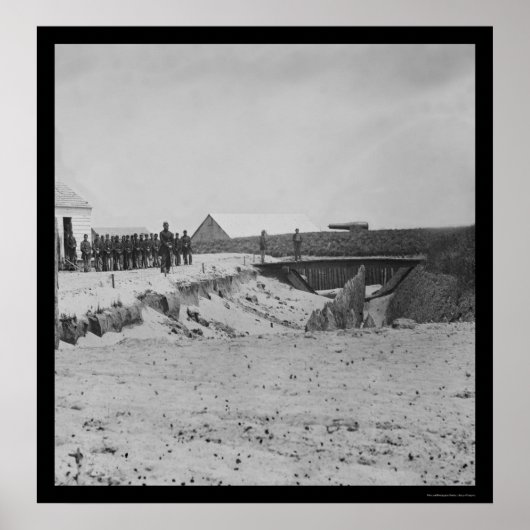 SC 1861ヒルトンヘッドのフォートウォーカーの兵士 ポスター (正面)