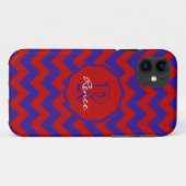 SC Monogram Chevron、Red-Blue iPhone 5/5sケース Case-Mate iPhoneケース (裏面(横))