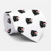 SCAとティールポピュレースバッジのタイ ネクタイ (ロール)