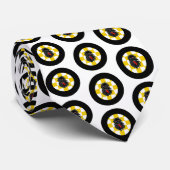 SCAとティールポピュレースバッジのタイ ネクタイ (ロール)