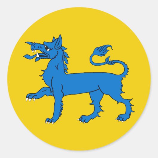 SCAイーストキングダムポスペシャルバッジ ラウンドシール (正面)