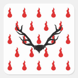 SCAシルバーハートポピュレースバッジ スクエアシール