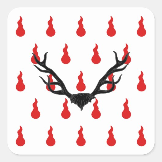 SCAシルバーハートポピュレースバッジ スクエアシール (正面)