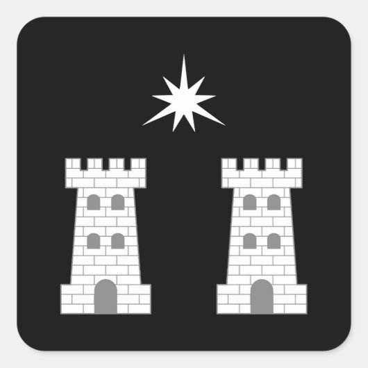 SCAスターゲートポピュレースバッジ スクエアシール (正面)