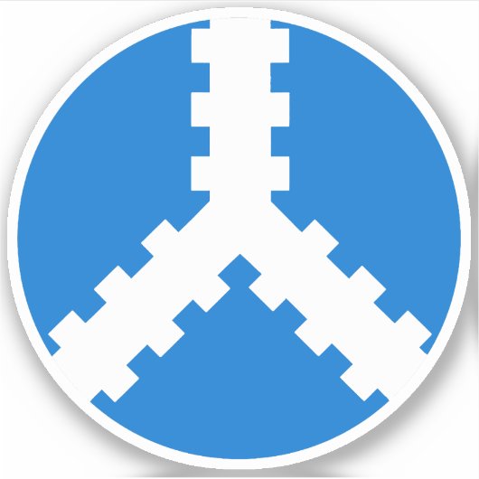 SCAツインムーンズビニールステッカー シール (正面)