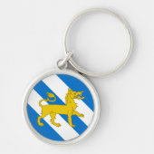 SCAノースパスラウンド、小（1.44インチ）キーチェーン キーホルダー (正面)