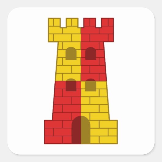 SCA六毛ヒーダンポピュレースバッジ スクエアシール (正面)