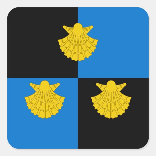 SCA巡礼者カウント人気バッジ スクエアシール (正面)