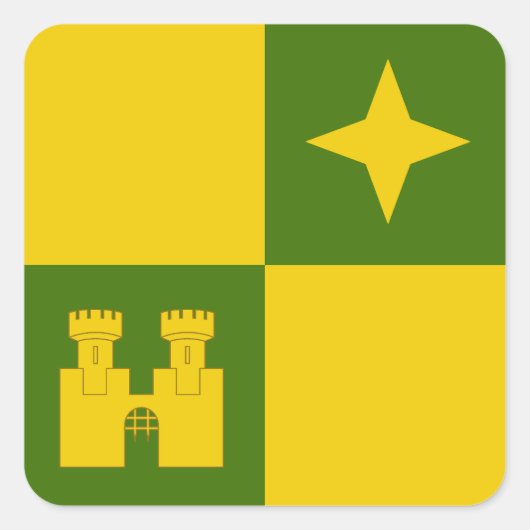 SCA キャスルノース庶民バッジ スクエアステッカー スクエアシール (正面)
