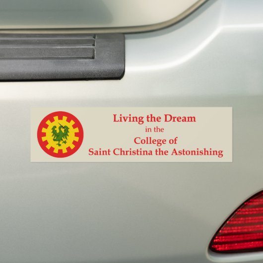 SCA College of Saint Christina バンパーステッカー (車上)