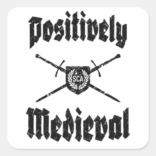 SCA Possitive Middleステッカー スクエアシール (正面)
