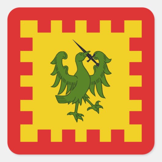 SCA Saint Christina Populace Badge Square Sticker スクエアシール (正面)