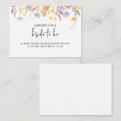 Scabiosaワイルドフラワーブライダルシャワーレシピ要求 ノートカード (正面/裏面)