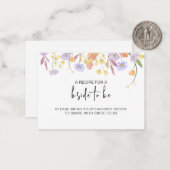 Scabiosaワイルドフラワーブライダルシャワーレシピ要求 ノートカード (正面/裏面インサイチュ)