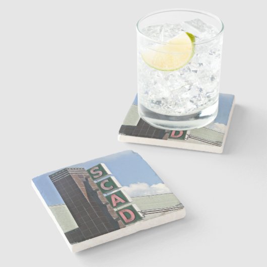 SCADサバンナ大理石コースター。 ストーンコースター (横)