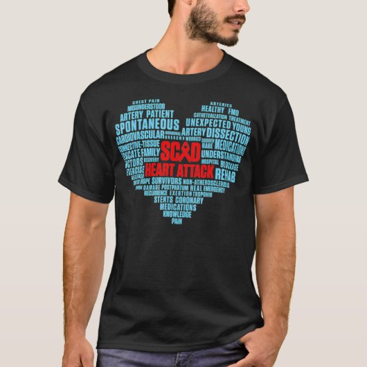 SCADハート攻撃生存者プライド戦士認識度 Tシャツ (正面)