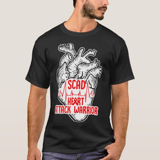 SCADハート攻撃生存者プライド戦士認識度 Tシャツ (正面)