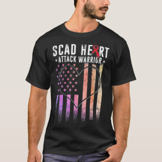 SCADハート攻撃生存者USA旗戦闘戦士 Tシャツ