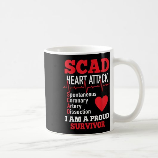 Scadハート発作（自発冠動脈疾患） コーヒーマグカップ (右)