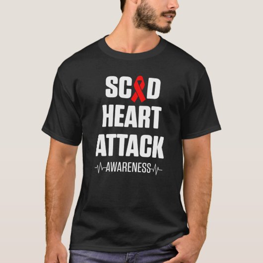 SCAD Heart Attack Survivor Heartbeat Warrior Aware Tシャツ (正面)