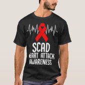 SCAD Heart Attack Survivor Survive Warrior Awarene Tシャツ (正面)