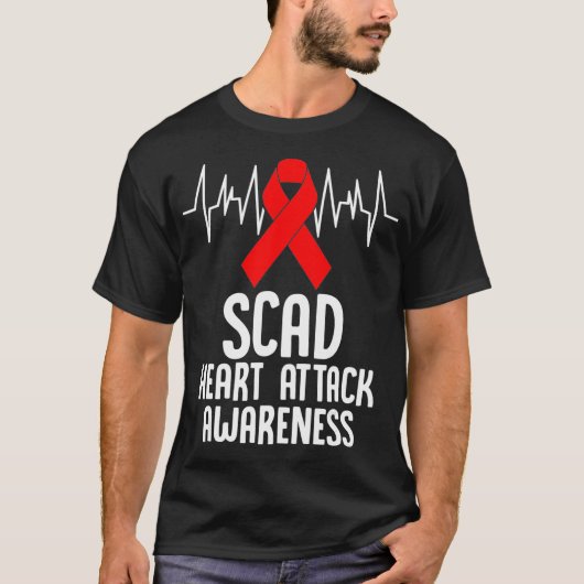 SCAD Heart Attack Survivor Survive Warrior Awarene Tシャツ (正面)