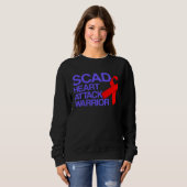 SCAD Heart Attack Survivor Warrior Awareness スウェットシャツ (正面フル)