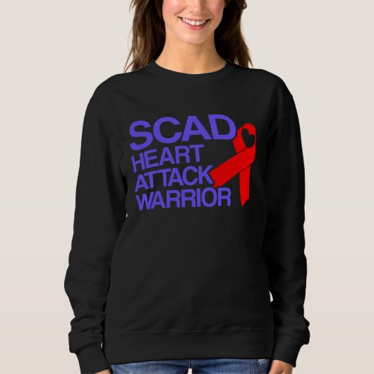 SCAD Heart Attack Survivor Warrior Awareness スウェットシャツ (正面)