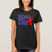 SCAD Heart Attack Survivor Warrior Awareness Tシャツ (正面)