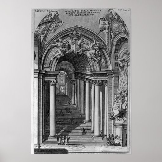 Scala Regiaの階段のビュー ポスター (正面)