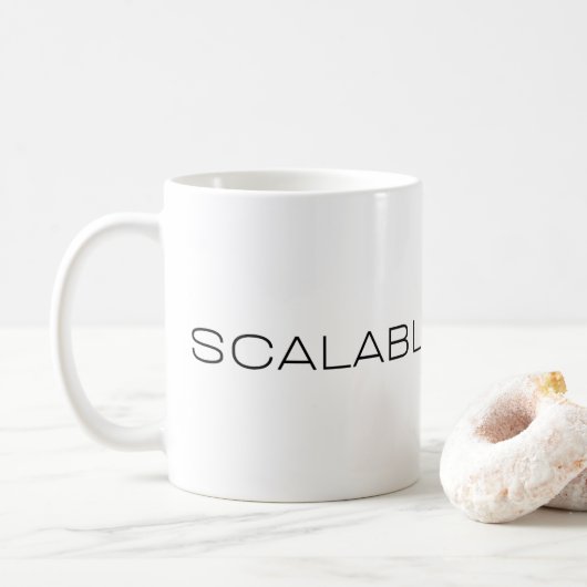 Scalable Silence Corporate Irony Minimalist  コーヒーマグカップ (ドーナツ)