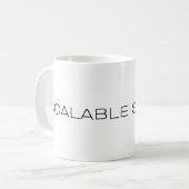 Scalable Silence Corporate Irony Minimalist  コーヒーマグカップ (正面左)