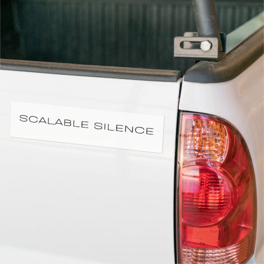 Scalable Silence Minimalist Car Bumper Sticker バンパーステッカー (トラック上)
