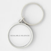 Scalable Silence Minimalist Typographic Keychain キーホルダー (正面)