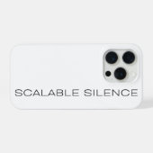 Scalable Silence Minimalist Typography Phone Cover iPhoneケース (裏面横)