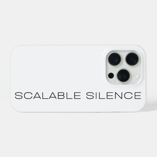 Scalable Silence Minimalist Typography Phone Cover iPhoneケース (裏面横)
