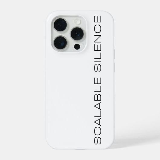 Scalable Silence Minimalist Typography Phone Cover iPhoneケース (裏面)